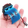 Dissipateur de chaleur de moteur RC bleu ciel avec ventilateur de refroidissement pour moteur sans balais 540 550 3650 3660 pour