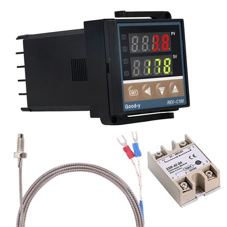 WANGCL Contrôleur numérique PID Thermostat intelligent avec relais SSR 40A Thermocouple de type K pour l'énergie électrique Indu