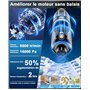 Vankarr Aspirateur Voiture Puissant 16000Pa Mini Aspirateur à Main sans Fil Rechargeable avec Filtre HEPA USB Aspirateur de Tabl