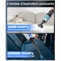 Vankarr Aspirateur Voiture Puissant 16000Pa Mini Aspirateur à Main sans Fil Rechargeable avec Filtre HEPA USB Aspirateur de Tabl