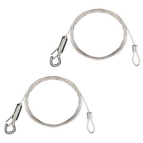 KINDPMA 2pcs Fil Suspension Cadre Câble Acier Galvanisé avec Tendeur et Crochet Fil Suspendu Câble en Acier Inoxydable pour Cadr