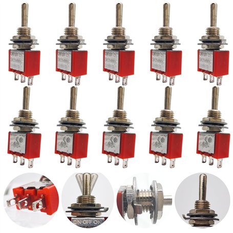 CESFONJER 10 Pièce Mini Interrupteur à Bascule