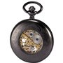 TREEWETO Montre De Poche avec Chaîne pour Hommes Femmes Rétro Mécanique Squelette Analogique À Remontage Manuel Antique Loupe Co