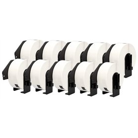 10x DK-11201 29 x 90 mm Compatibles Étiquettes d'adressage standard (400 Étiquettes par Rouleau) pour Brother P-Touch QL-1110NWB