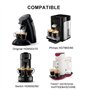 Sesama Capsules de café rechargeables en acier inoxydable compatibles avec machines Senseo HD6592 et HD7801