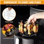mongtsamz Grille Air Fryer, Acier Inoxydable Grille pour Air Fryer Réutilisable Supports de Friteuse à Air Comprimé 16x16x10CM A