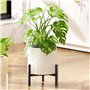 jinminamz Support Pour Plantes Réglable，Pot De Fleurs Porte - Plantes Porte - Fleurs Tabouret En Fer Adapté Pour Les Pots De 20 