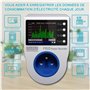 ZHURUI PR10-D FR16A Puissance Enregistreur Plug Wattmètre Compteur Mesure Dossier Alarme Calendrier 0,1~4000w