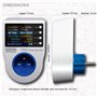 ZHURUI PR10-D FR16A Puissance Enregistreur Plug Wattmètre Compteur Mesure Dossier Alarme Calendrier 0,1~4000w