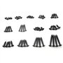 BGTXINGI Assortiment de 650 vis autotaraudeuses à tête bombée M2 M2.3 M3 13 types de vis autotaraudeuses à tête bombée noire en