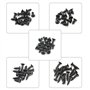 BGTXINGI Assortiment de 650 vis autotaraudeuses à tête bombée M2 M2.3 M3 13 types de vis autotaraudeuses à tête bombée noire en