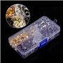 140 pièces/boîte de 8 mm de Diamètre Intérieur en Laiton Metal Ensembles Oeillets Kit d'Outils à Oeillets Eyelettes de Grommets 