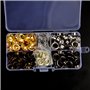 140 pièces/boîte de 8 mm de Diamètre Intérieur en Laiton Metal Ensembles Oeillets Kit d'Outils à Oeillets Eyelettes de Grommets 