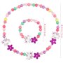 Meet-shop en Bois Coloré Enfants Ensemble de Bijoux,Princesse Collier Bracelets Set Licorne Perles Collier et Bracelet Cadeau po