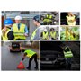 Anlising Gilet de Sécurité, 10PCS Jaune Gilet de Sécurité Réfléchissant, Gilet De Sécurité Haute Visibilité, Gilet Réfléchissant