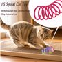Lot de 40 jouets à ressort à ressort pour chat - Spirales multicolores en plastique - Plumes - Plastique coloré - Nouveauté pour