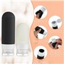 Flacon voyage - Kit voyage produit toilette - Flacons de voyage en silicone - Set de 17 - rechargeables et étanches - parfaits p