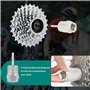 Lrocotanc Fouet à chaîne pour vélo Outil de démontage de pignon avec Outil de déverrouillage de Cassette et Retrait de pignon id