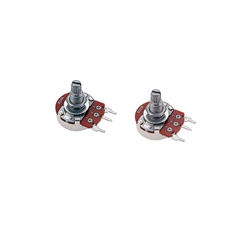 Alnicov Lot de 2 potentiomètres rotatifs linéaires à 3 broches B250K ohm 18 mm