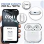 Coque Transparente Compatible avec Airpods 4 avec kit de Nettoyage, Compatible avec AirPods 4e génération Coque 2024 avec dragon