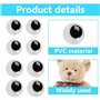 Lot de 16 yeux mobiles autocollants - Grands yeux mobiles - Grands yeux mobiles - Autocollants - Pour le bricolage - Caikailior