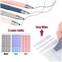 Stylos Encre Gel Effaçable|, 8pcs Stylo Effacable Animaux Stylo Kawaii avec 24 Recharges Stylos Effaçables + 2 Gommes pour Burea