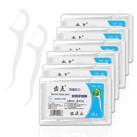 300 Pièces Fil Dentaire - Bâtonnets Fil Dentaire 0