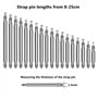 360 pièces de Montre Bracelet Broches Barrettes à Ressort 8-25 cm Kit de Réparation Montre pour montr