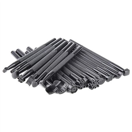CENPEK Lot de 20 outils d'estampage du cuir de différentes formes pour fabrication de selle