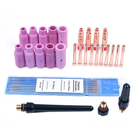 CENPEK Kit de 37 lentilles à gaz TIG pour lampe torche Wp-17 Wp-18 Wp-26 Wl20