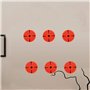 ANCLLO 250 pièces 3 Pouces Rondes adhésives cibles pasteurs fluorescentes cibles de tir Autocollants cibles Points pour Le tir T