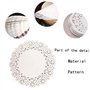 Dentelle Napperons Papier, 300 Pièces Rond en Blanc, Napperon Papier Rond, Sous-Verres en Dentelle pour Fête de Famille Ou Table