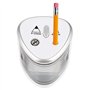 Taille-crayon électrique, gris double trous Taille-crayon électrique Crayons de couleur Outil Sécurité Design pour salle de clas