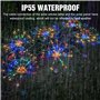 Lot de 2 lampes solaires pour jardin extérieur, feux d'artifice solaires, lampes de jardin pour extérieur, lampes solaires de ja