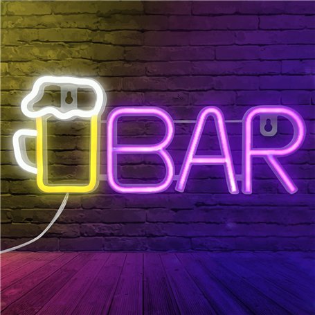 Panneau néon LED - Panneau néon de bar - Panneau néon de bar - Panneau néon de bar - Panneau néon pour bar - Décoration murale