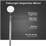 Miroir Télescopique, Keenso Outil d'Inspection Rond de Miroir Outil de Réparation Rétractable Outil Télescopant de Main