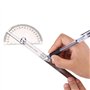 Smandy Règle de rapporteur 180 degrés en Acier Inoxydable Angle Finder Rotary Règle de Mesure Outils de Travail du Bois pour mes