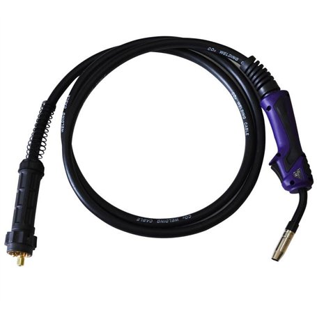 RIVERWELD Torche de soudure MIG/MAG 15AK/MB15 180A Refroidi Air - Câble 16mm² 3M - 002.0449 Connecteur Euro Complet avec Assembl