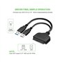 LEAGY Adaptateur-Pont à Câble USB 3,0/SATA III 6,3 cm avec Prise en Charge du Protocole de Transfert de Données Haute Vitesse UA