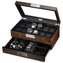 KEXMY Lifomenz Co Boîte à montres en bois avec tiroir de valet