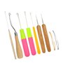 9 Pièces Loquet Crochet Aiguille Outil Dreadlocks Outil de Verrouillage des Cheveux pour Tressage pour Micro Extensions de Cheve