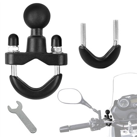 Moto Boule Support Telephone U-Boulons - Adaptateur Bille Base Compatible de Téléphone pour Vélo et Rotule Mount avec Supports R