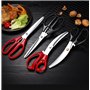 MINGZE Ciseaux de Cuisine Multifonctions Set Ciseaux Fins en Acier Inoxydable Ciseaux à volailles tranchants Ciseaux ménagers Ci