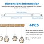 4 Pièces E27 Support Lampe Douille Avec Boucle En Huit Et Crochet En Fer