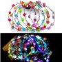 20 Pièces LED Bandeau Fleur, Bandeau Guirlande de Fleurs LED Colorées, Couronne Fleur Cheveux avec 3 Modes D'Éclairage, Lumineux