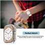 Vinmooog 2 Pièces Transparent PC Coque Compatible avec Apple Watch Serie Watch 40mm Series 6 5 4 Se avec Protection ecran en Ver