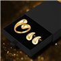 4 Pièces Bague Femme Kit, 1 Bague Femme Réglable avec 1 Paire Boucles d'Oreilles Or et 1 Boîte à Bijoux, Bague Goutte D'eau pour