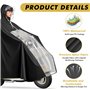 WANDGU Poncho de Pluie pour Vélo: Capuche Anti-Pluie Imperméable Réutilisable - Protection Intégrale pour Vélos/VTT/Électriques 