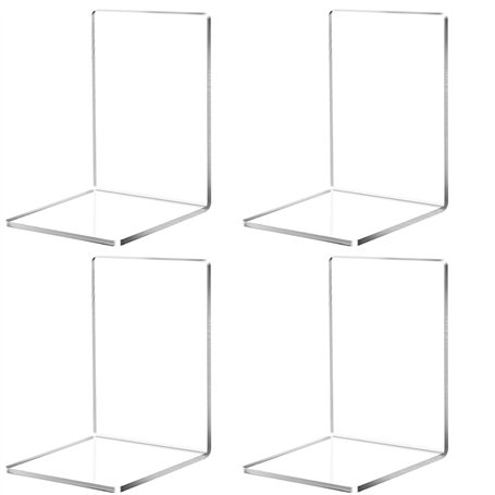 Lot de 4 Serre Livre Acrylique Transparent