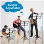 Pupitre Musique Pliable 2 en 1 -Support de Partitions Stable Double Utilisation - Hauteur Réglable - Avec Sac de Transport étanc